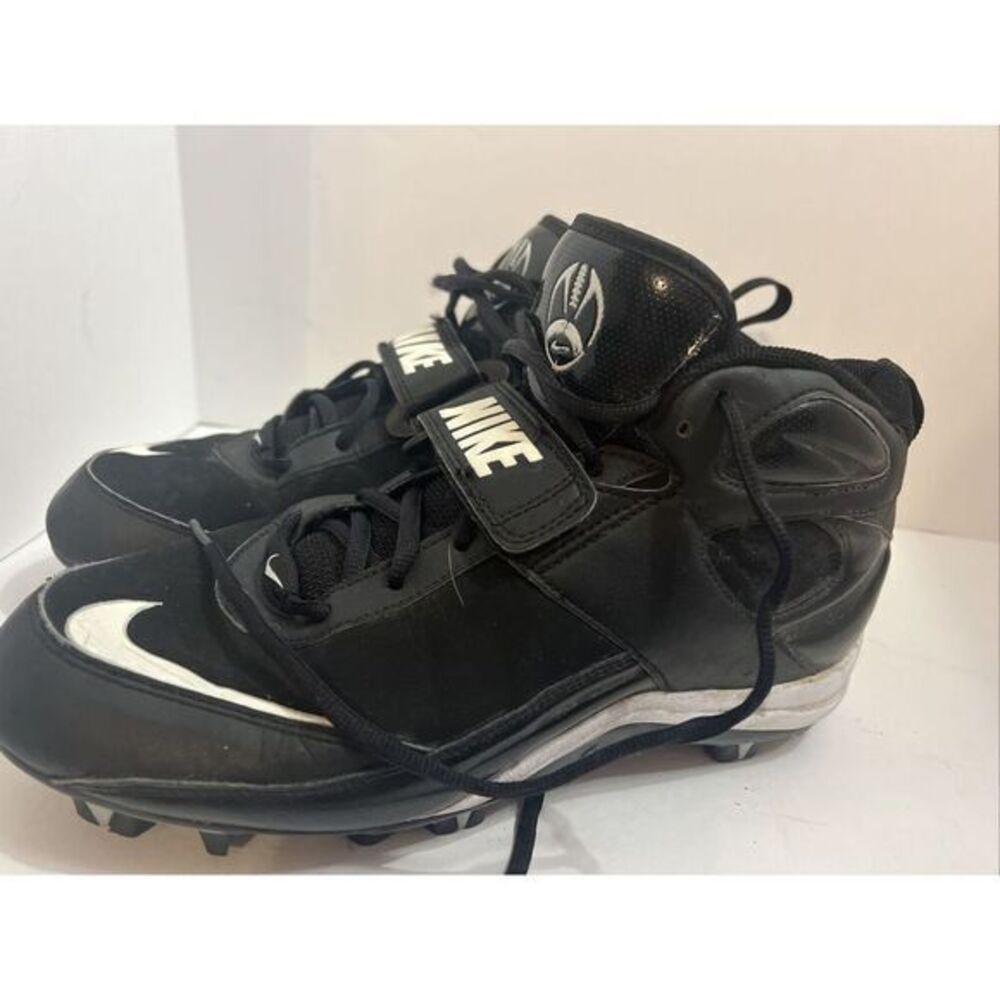 Nike Mens Cleats Size 9.5 Blade Shark Black White Football Shoes 315789-011